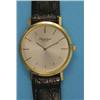 Image 1 : A gentleman's 18ct gold Bueche Girod Bienne wrist watch with plain circular case and baton numera...