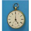 Image 1 : A Victorian 18ct gold keywind pocket watch with enamelled Roman dial and lever movement signed Ha...