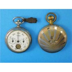 A Swiss digital keyless pocket watch, and a pedometer...