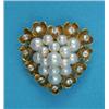 Image 1 : A Tiffany & Co 18k gold heart shape brooch/pendant, designed as a cluster of cultured pearls with...