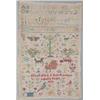 Image 1 : A Victorian sampler, worked with numerals, alphabet, animal, bird and floral motifs by Elizabeth...