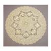 Image 1 : An early 20th century circular, commemorative Brussels lace table centre cloth, finely worked wit...