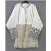 Image 1 : A 19th century ivory linen ecclesiastical robe, having deep lace border, the lace cuffs and neckb...