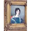 Image 1 : Early 19th C. English School watercolour on ivory miniature, Portrait of a lady with ringlets and...
