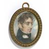 Image 1 : 19th C. English School watercolour on ivory miniature, Portrait of a gentleman, Oval, 1.75 x 1.25...