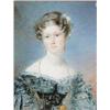 Victorian School watercolour on ivory miniature, Portrait of a young lady, 3.75 x 2.75 ins....