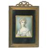 Early 20th C. English School watercolour on ivory miniature, Portrait of a lady, 3.25 x 2.5 ins....