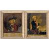 Daw after Hudson pair of reverse prints on glass, Sir Charles Hardy and John Viscount Ligonier, 6...