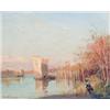 John Varley Jnr (?-1899) oil on wooden panel, Japanese riverscape, signed and dated '91, 10.5 x 1...