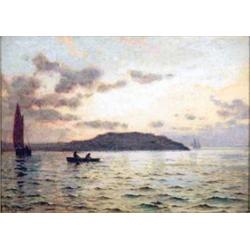 John McDougal (fl. 1877-1941) pair of watercolours, 'Under Wylfa Head' and 'Off The Anglesea Coas...