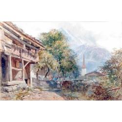 John Skinner Prout (1806-1876) pair of watercolours, Altdorf Chapel and Lake Lucern Burglen, one...