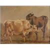 19th C. Dutch School oil on canvas, Cattle watering, 14 x 18 ins....
