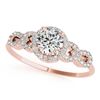 Image 2 : 1.18 CTW Certified VS/SI Diamond Solitaire 2Pc Wedding Set 14K Rose Gold - REF-197M8H - 31992