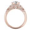 Image 4 : 2 CTW VS/SI Diamond Solitaire Art Deco Ring 18K Rose Gold - REF-581W8F - 37113