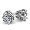 Image 1 : 1.0 CTW VS/SI Diamond Stud Solitaire Earrings 18K White Gold - REF-178Y2K - 35664