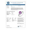 Image 2 : 1.05 CTW Amethyst & Diamond Ring 10K White Gold - REF-14X4T - 12300