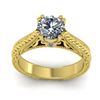 Image 4 : 1.06 CTW Solitaire Certified VS/SI Diamond Ring 14K Yellow Gold - REF-286X6T - 38537