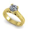 Image 5 : 1.06 CTW Solitaire Certified VS/SI Diamond Ring 14K Yellow Gold - REF-286X6T - 38537