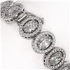 Image 4 : 18.8 CTW Oval Diamond Designer Bracelet 18K White Gold - REF-3438K8W - 42815