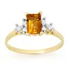 Image 1 : 1.14 CTW Citrine & Diamond Ring 10K Yellow Gold - REF-13Y6K - 13376