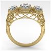 Image 4 : 2 CTW Past Present Future VS/SI Oval Cut Diamond Ring 18K Yellow Gold - REF-421K6W - 36067