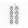 Image 1 : 6.01 CTW Pear Diamond Designer Earrings 18K White Gold - REF-1127X6T - 42737