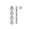 Image 2 : 6.01 CTW Pear Diamond Designer Earrings 18K White Gold - REF-1127X6T - 42737
