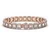 Image 2 : 20.25 CTW Emerald Cut Diamond Designer Bracelet 18K Rose Gold - REF-4284T4M - 42843