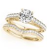Image 1 : 1.86 CTW Certified VS/SI Diamond Solitaire 2Pc Wedding Set 14K Yellow Gold - REF-512W2F - 31765