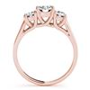 Image 4 : 0.5 CTW Certified VS/SI Diamond 3 Stone Solitaire Ring 18K Rose Gold - REF-74N5Y - 28048