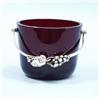 Image 1 : A Scandinavian ruby crystal ice bucket with g...