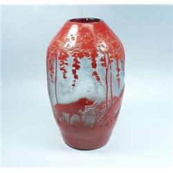 ART NOUVEAU - LEGRAS. A good French acid carv...