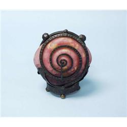 ART DECO - A French wrought iron mounted art...