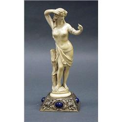 A finely carved antique Austrian ivory figure...