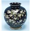 Image 1 : A fine Japanese cloisonne vase. The globular...