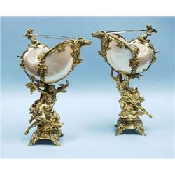 An important pair of antique French gilt bron...