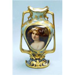 "Solitude" An important antique old Vienna po...