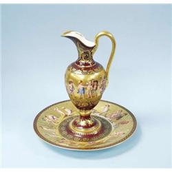 "The Four Seasons." A fine antique Old Vienna...