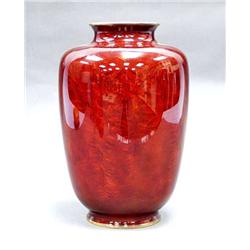 An important antique Japanese cloisonne vase....