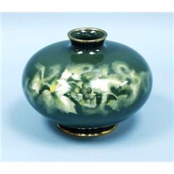 A good Japanese cloisonne vase. The flat glob...