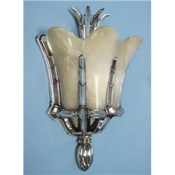 ART DECO - An unusual French silver patinated...
