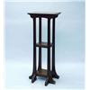 Image 1 : ART NOUVEAU - A tall walnut pedestal in taste...