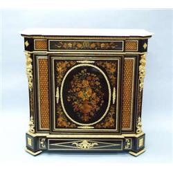 A fine antique French marquetry decorated gil...