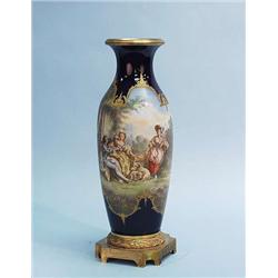 An antique French Sevres porcelain vase. Of b...