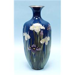 An unusual antique Japanese cloisonne vase. T...