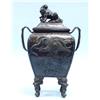 Image 1 : An antique Japanese bronze burner. The rectan...