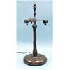 Image 1 : LOUIS COMFORT TIFFANY - A signed bronze lamp...