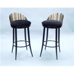 A pair of contemporary Italian bar stools.  4...