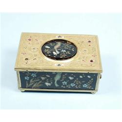 An unusual antique French enamel decorated gi...