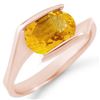 Image 1 : 2.0 CTW Citrine Ring 10K Rose Gold - REF-18N8Y - 11351